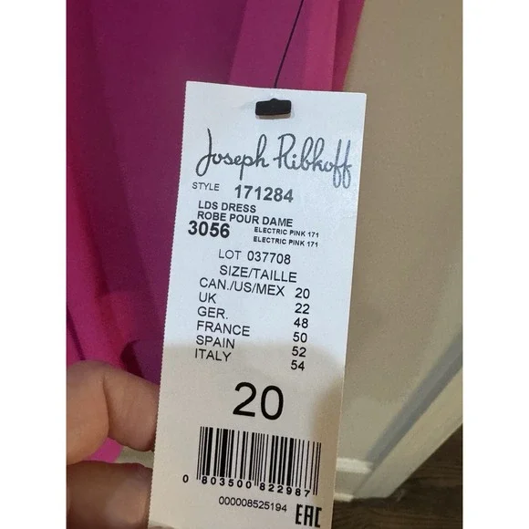 Joseph Ribkoff Neon Pink Asymmetrical Size 20 Flowy 3056 - Picture 5 of 10